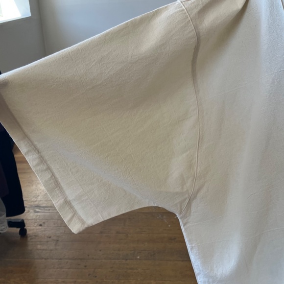 Medium weight cream, 5X button-down, short sleeve button down - Picture 10 of 13